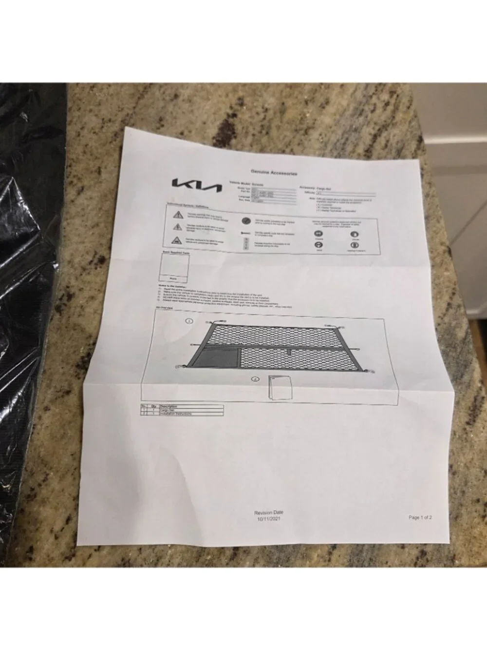 2021-2024 KIA SORENTO Genuine Kia Cargo Net R5F17 AU601 , R5F17-AU001 NEW